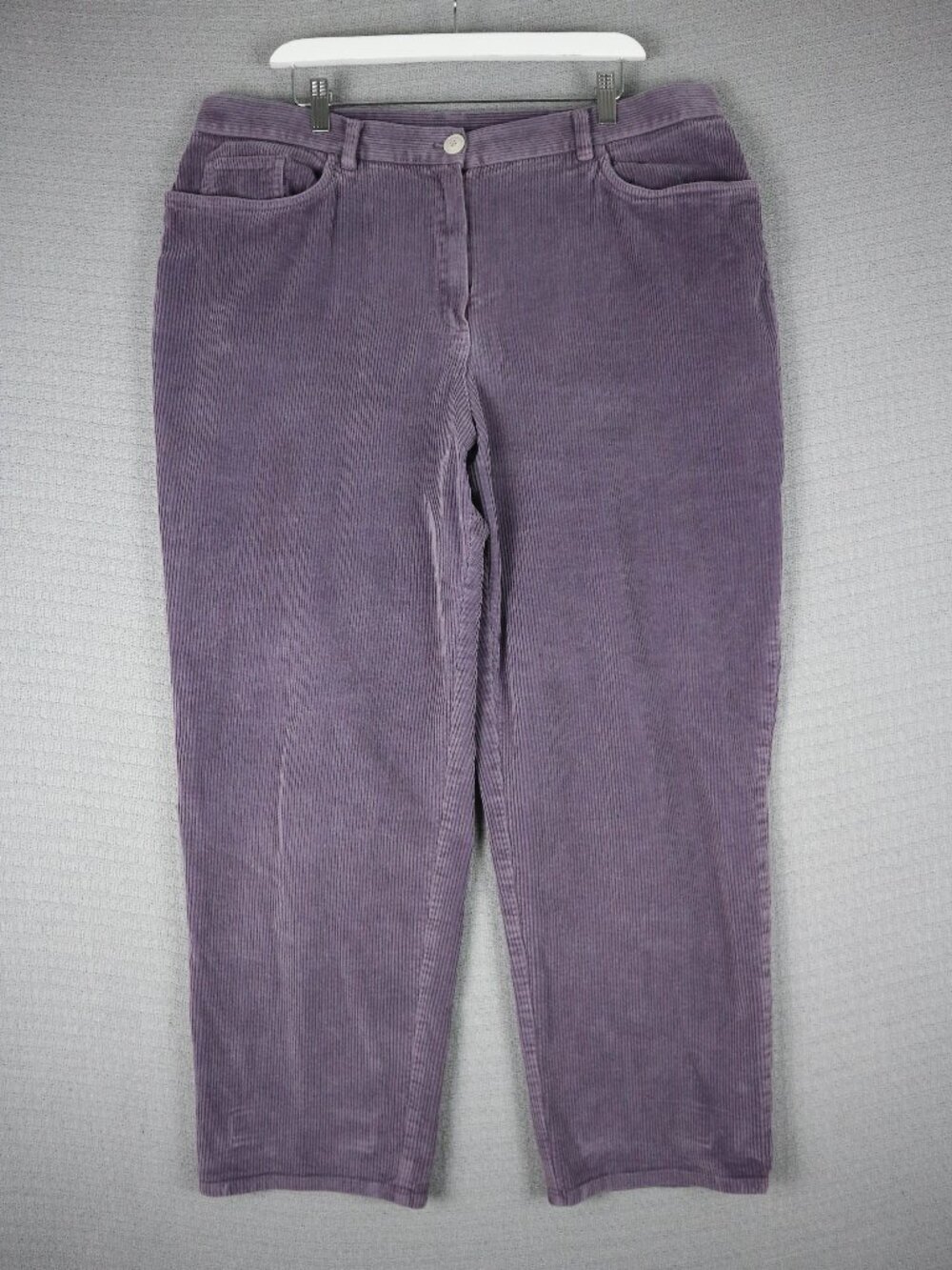 Lauren Ralph Lauren Purple Corduroy Straight Cut Pants 20W